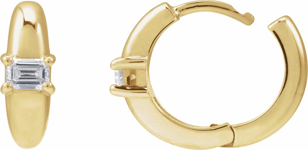 14K Yellow Gold 1/3 CTW Natural Diamond 13.4 mm Hoop Earrings