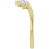 14K Yellow Gold 1/2 CTW Natural Diamond Contour Band