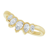 14K Yellow Gold 1/2 CTW Lab-Grown Diamond Contour Band