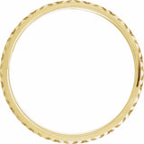 14K Yellow Gold 5 mm Faceted Pattern Band Size 7