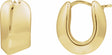 14K Yellow Electroform 19 mm Puffed Hoop Earrings