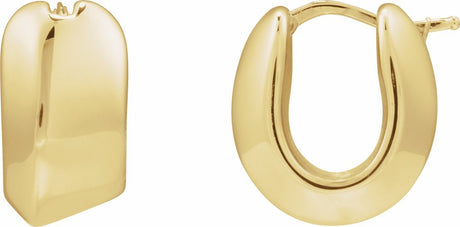 14K Yellow Electroform 19 mm Hoop Earrings