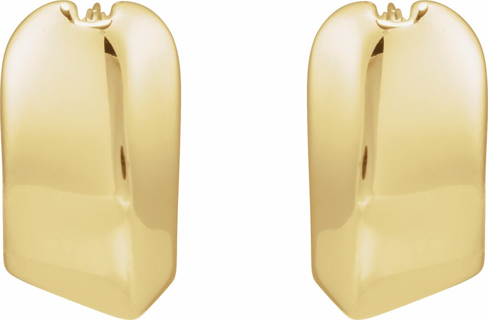 14K Yellow Electroform 19 mm Puffed Hoop Earrings