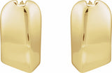 14K Yellow Electroform 19 mm Puffed Hoop Earrings