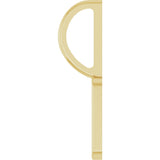 14K Yellow Gold Engravable Geometric Pendant