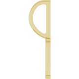 14K Yellow Gold Engravable Geometric Pendant