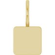 14K Yellow Gold Engravable Geometric Pendant