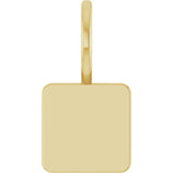 14K Yellow Gold Engravable Geometric Pendant