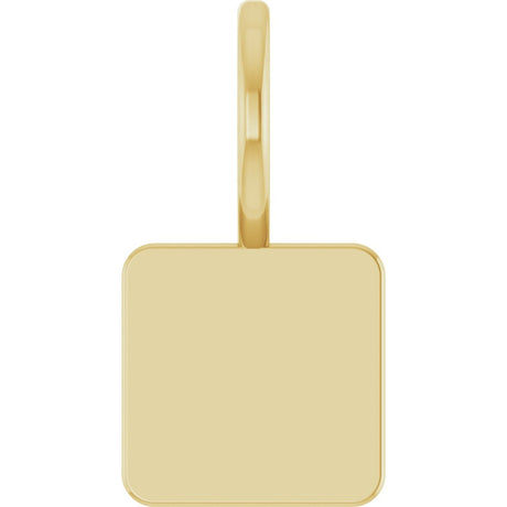 14K Yellow Gold Engravable Geometric Pendant