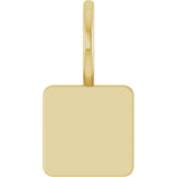 14K Yellow Gold Engravable Geometric Pendant