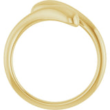 14K Yellow Gold Dome Bypass Ring