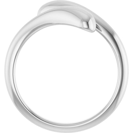 14K White Gold Dome Bypass Ring