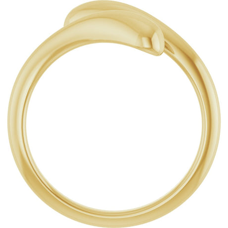 14K Yellow Gold Dome Bypass Ring