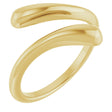 14K Yellow Gold Dome Bypass Ring