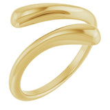 14K Yellow Gold Dome Bypass Ring