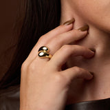 14K Yellow Bypass Ring