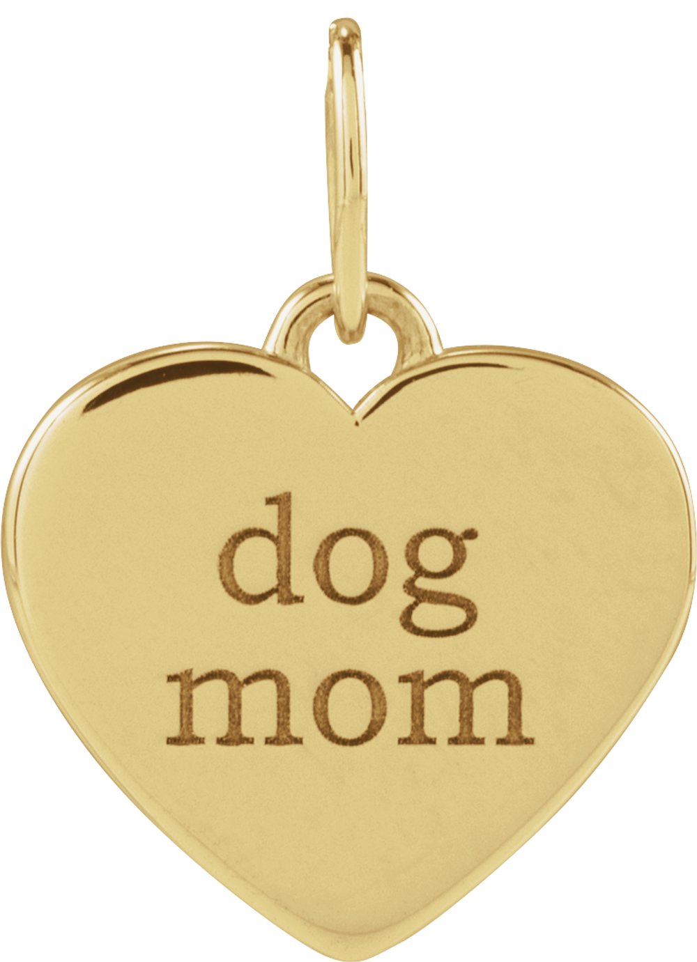 14K Yellow Gold .02 CTW Natural Diamond Dog Mom Paw Print Heart Pendant