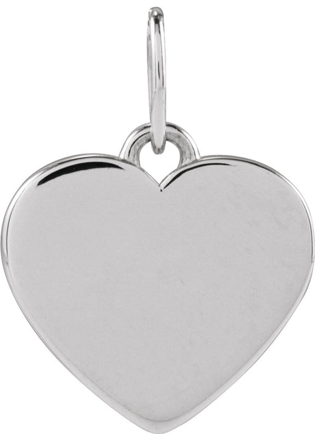 Sterling Silver .02 CTW Natural Diamond Blank Paw Print Heart Pendant