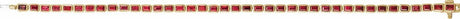 14K Yellow Gold Lab-Grown Ruby Line 7" Bracelet 