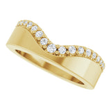 14K Yellow Gold 1/4 CTW Natural Diamond Contour Band