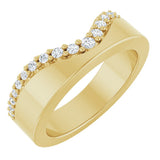 14K Yellow Gold 1/4 CTW Natural Diamond Contour Band
