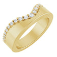 14K Yellow Gold 1/5 CTW Lab-Grown Diamond Contour Band