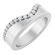 14K White Gold 1/5 CTW Lab-Grown Diamond Contour Band