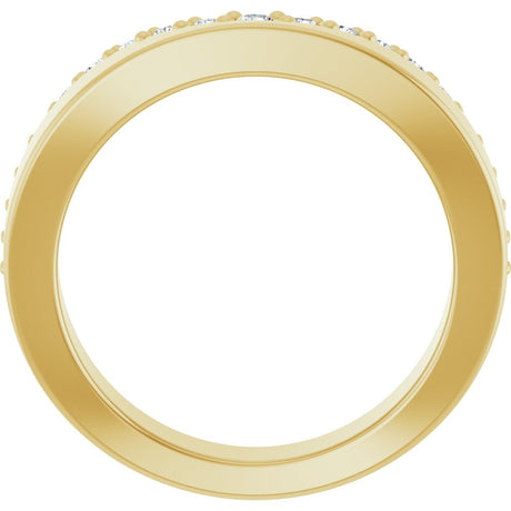 14K Yellow Gold 1/4 CTW Natural Diamond Contour Band