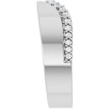 14K White Gold 1/5 CTW Lab-Grown Diamond Contour Band