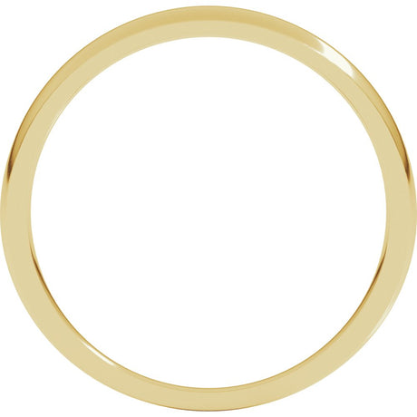 14K Yellow Gold 2.5 mm Tapered Comfort-Fit Half Round Band Size 6
