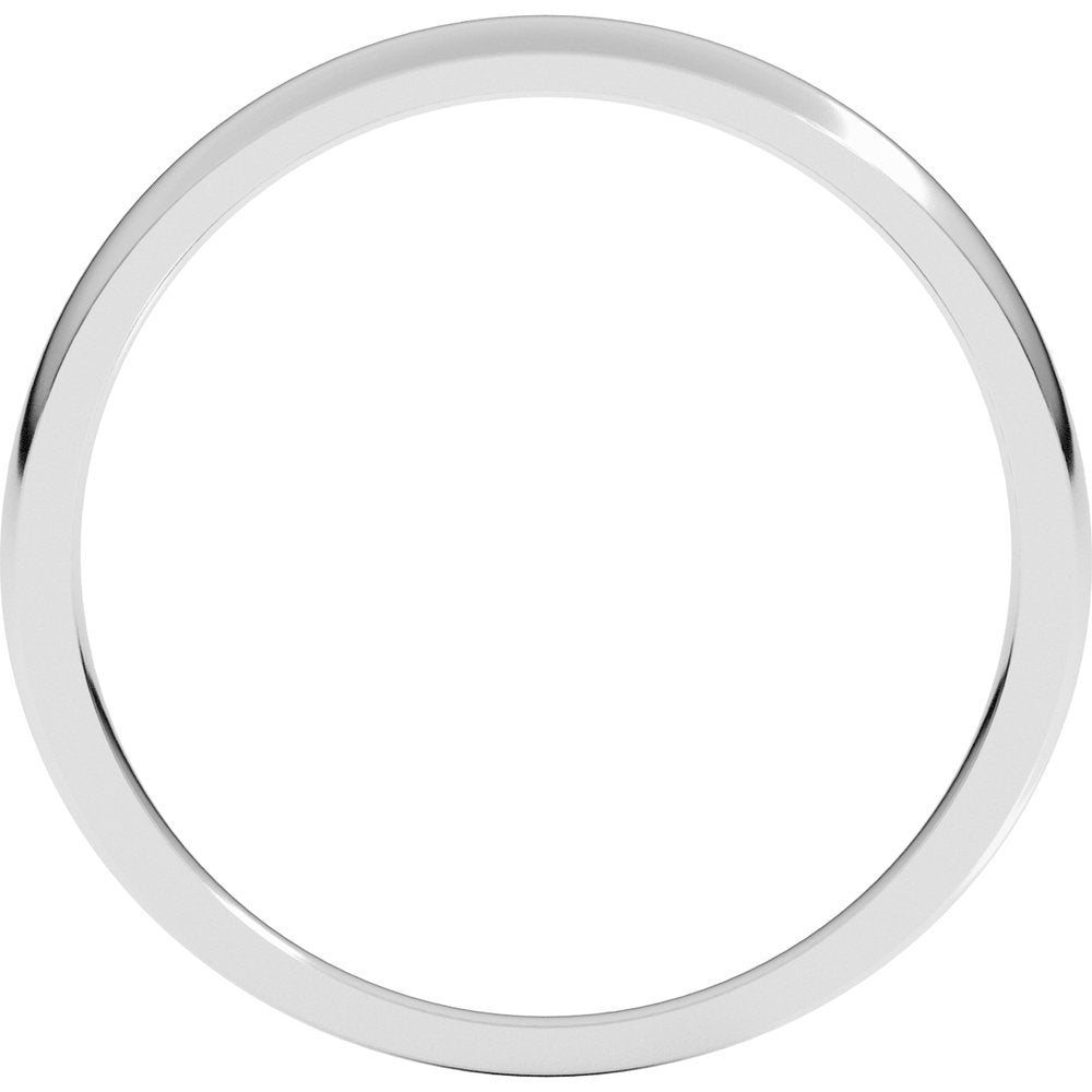 Sterling Silver 2.5 mm Tapered Comfort-Fit Half Round Band Size 6