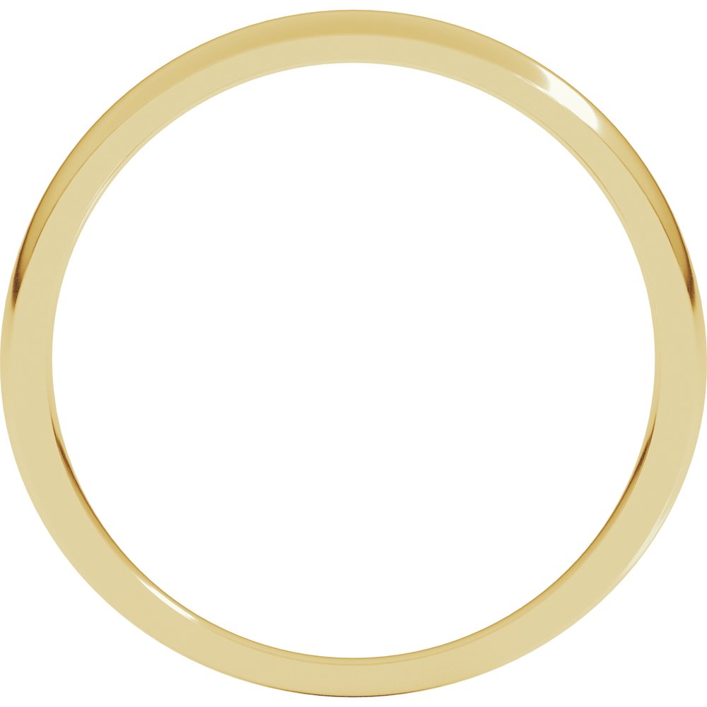14K Yellow Gold 2.5 mm Tapered Comfort-Fit Half Round Band Size 5