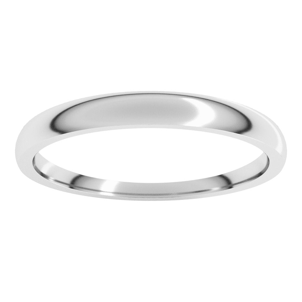 Sterling Silver 2.5 mm Tapered Comfort-Fit Half Round Band Size 6