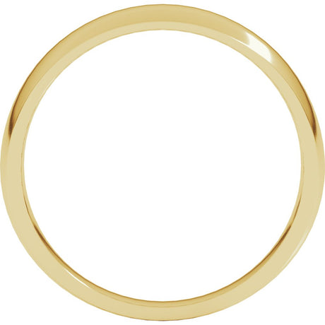 10K Yellow Gold 5 mm Tapered Comfort-Fit Half Round Band Size 8