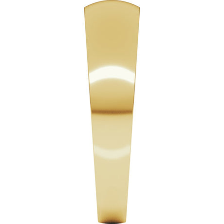 18K Yellow Gold 5 mm Tapered Comfort-Fit Half Round Band Size 11.5