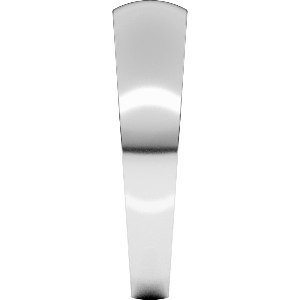 10K White Gold 5 mm Tapered Comfort-Fit Half Round Band Size 8.5