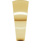 10K Yellow Gold 8 mm Tapered Comfort-Fit Half Round Band Size 12.5