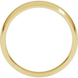 14K Yellow Gold 7 mm Tapered Comfort-Fit Half Round Band Size 5