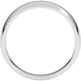 Sterling Silver 7 mm Tapered Comfort-Fit Half Round Band Size 4.5