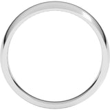 Platinum 7 mm Tapered Comfort-Fit Half Round Band Size 7