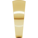 14K Yellow Gold 7 mm Tapered Comfort-Fit Half Round Band Size 5