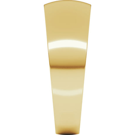 14K Yellow Gold 7 mm Tapered Comfort-Fit Half Round Band Size 7.5
