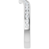 14K White Gold 3/8 CTW Natural Diamond Contour Band