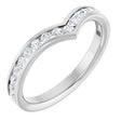 14K White Gold 3/8 CTW Natural Diamond Contour Band