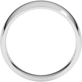 14K White Gold 10 mm Tapered Comfort-Fit Half Round Band Size 7
