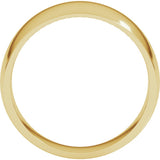 14K Yellow Gold 10 mm Tapered Comfort-Fit Half Round Band Size 8