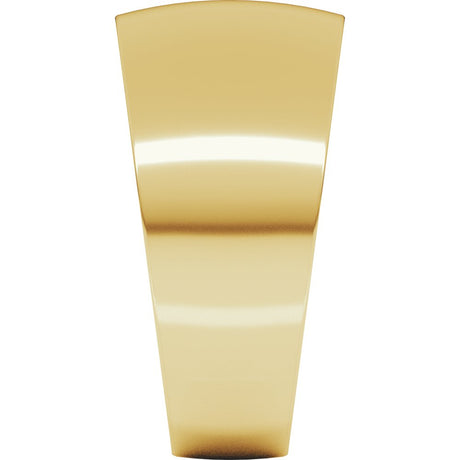 14K Yellow Gold 10 mm Tapered Comfort-Fit Half Round Band Size 7.5