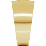 14K Yellow Gold 10 mm Tapered Comfort-Fit Half Round Band Size 8