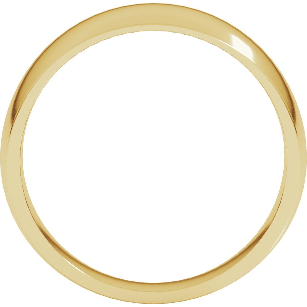 14K Yellow Gold 8 mm Tapered Comfort-Fit Half Round Band Size 7
