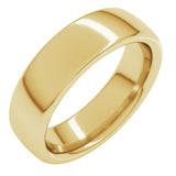 10K Yellow Gold 6 mm Heavyweight Comfort-Fit European-Style Band Size 10